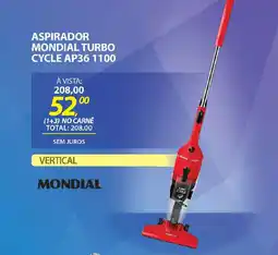 Lojas Cem Aspirador mondial turbo cycle ap36 1100 oferta
