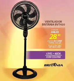 Lojas Cem Ventilador britânia bvt450 oferta