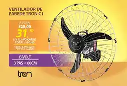 Lojas Cem Ventilador de parede tron c1 oferta