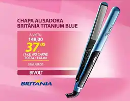 Lojas Cem Chapa alisadora britânia titanium blue oferta