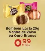 Rossi Supermercado Bombom Lacta Sonho de Valsa ou Ouro Branco oferta