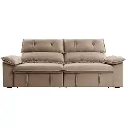 Benoit Sofá Retrátil Estofado Aris Gralha Azul 9204 102x109x254cm oferta