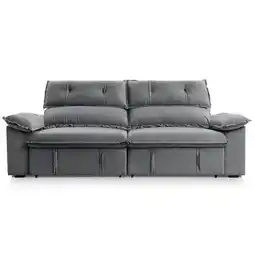 Benoit Sofá Retrátil Estofado Aris Gralha Azul 9204 102x109x254cm oferta