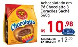 Extrabom Supermercados Achocolatado em Pó Chocolatto 3 Corações Sachê oferta