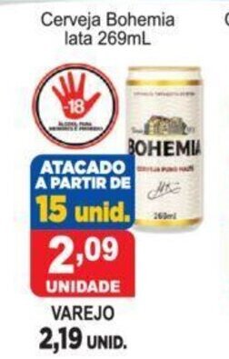 Cerveja Bohemia lata 269ml