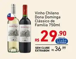 Extrabom Supermercados Vinho Chileno Dona Dominga Clássico de Família oferta