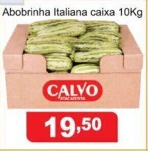 Calvo Atacadista Abobrinha Italiana Caixa 10kg oferta