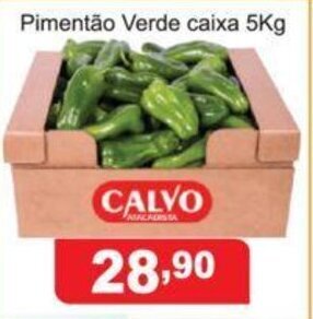 Calvo Atacadista Pimentao Verde caixa 5kg oferta