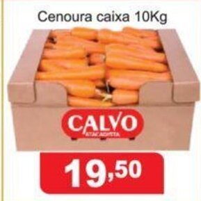 Calvo Atacadista Cenoura caixa 10kg oferta