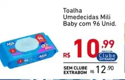 Extrabom Supermercados Toalha Umedecidas Mili Baby com 96 Unid. oferta