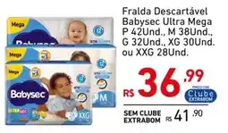 Extrabom Supermercados Fralda Descartável Babysec Ultra Mega oferta