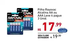 Extrabom Supermercados Pilha Rayovac Alcalina AA ou AAA oferta