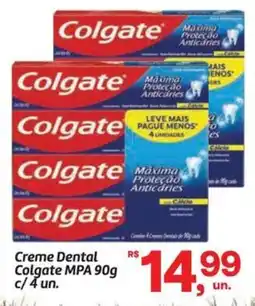 Fort Atacadista Creme Dental Colgate MPA c/4 un. oferta