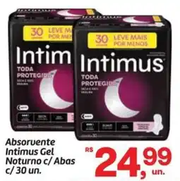 Fort Atacadista Absorvente Intimus Gel Noturno c/Abas c/ 30 un. oferta