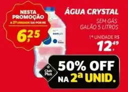 Supermercado Cubatao Água crystal sem gás galão oferta