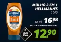 Supermercado Cubatao Molho 3 em 1 hellmann's oferta
