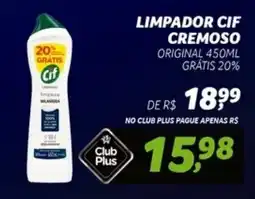 Supermercado Cubatao Limpador cif cremoso original grátis 20% oferta