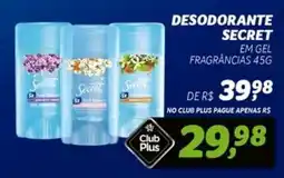 Supermercado Cubatao Desodorante secret em gel fragrancias oferta