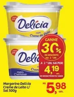 Fort Atacadista Margarina Delícia Creme de Leite c/ Sal oferta