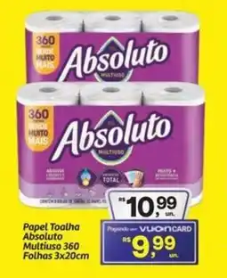Fort Atacadista Papel Toalha Absoluto Multiuso 360 Folhas 3x20cm oferta