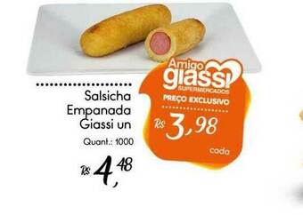 Giassi Supermercados Salsicha Empanada Giassi Un oferta
