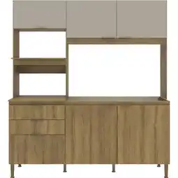 Benoit Kit Cozinha Benoá Home Tulipa 6 Portas e 2 Gavetas MDP sem Tampo 210 x 187,5 x 52cm oferta