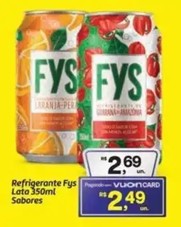 Fort Atacadista Refrigerante Fys Lata Sabores oferta