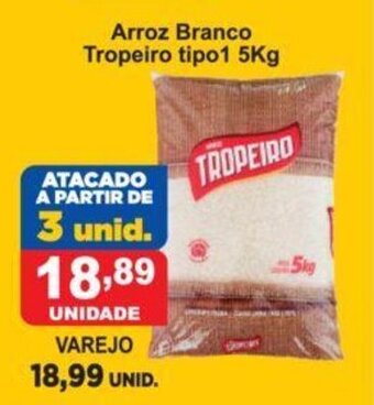 Calvo Atacadista Arroz Branco Tropeiro tipo1 5kg oferta