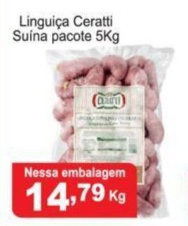 Calvo Atacadista Linguica Ceratti Suina pacote 5kg oferta