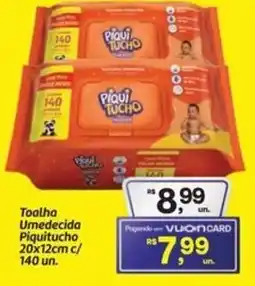 Fort Atacadista Toalha Umedecida Piquitucho 20x12cm c/ 140 un. oferta