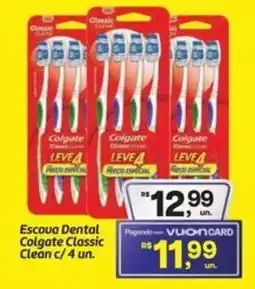 Fort Atacadista Escova Dental Colgate Classic Clean c/4 un. oferta