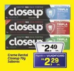 Fort Atacadista Creme Creme Dental Papando VuonCARD Closeup 70g Sabores Closeup Sabores oferta