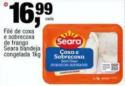 Frangolândia Filé de coxa e sobrecoxa de frango Seara bandeja congelada oferta