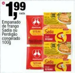 Frangolândia Empanado de frango Sadia ou Perdigão congelado oferta