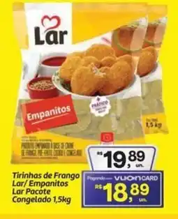 Fort Atacadista Tirinhas de Frango Lar/Empanitos Lar Pacote Congelado oferta