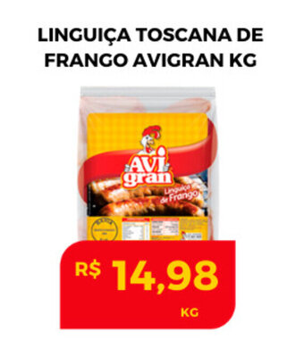 Atacadão Centro Sul Linguica Toscana de Frango Avigran 1kg oferta