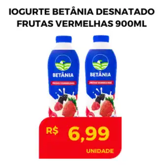 Atacadão Centro Sul Iogurte Betania Desnatado Frutas Vermelhas 900ml oferta