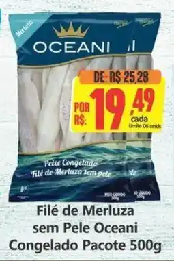 Big Supermercados Filé de Merluza sem Pele Oceani Congelado Pacote oferta