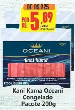 Big Supermercados Kani Kama Oceani Congelado Pacote oferta