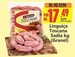 Big Supermercados Linguiça Toscana Sadia (Granel) oferta