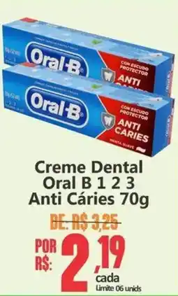 Big Supermercados Creme Dental Oral B 1 2 3 Anti Cáries oferta