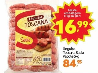 Raiz Superatacado Linguica Toscana Sadia Pacote 1kg oferta
