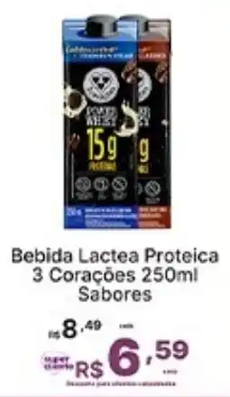 Super Lagoa Bebida Lactea Proteica 3 Corações Sabores oferta