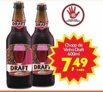 Raiz Superatacado Chopp de Vinho Draft 600ml oferta