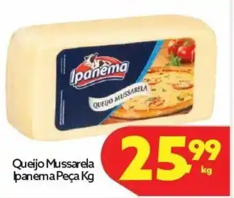 Raiz Superatacado Queijo Mussarela Ipanema peca 1kg oferta