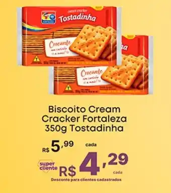 Super Lagoa Biscoito Cream Cracker Fortaleza Tostadinha oferta
