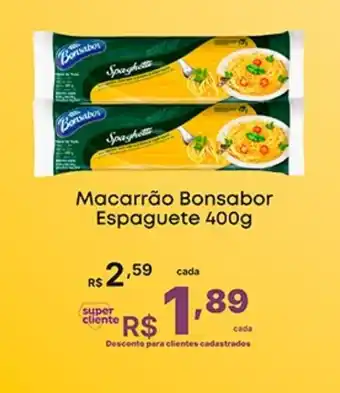 Super Lagoa Macarrão Bonsabor Espaguete oferta