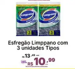 Super Lagoa Esfregão Limppano com 3 unidades Tipos oferta
