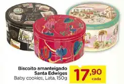 Carrefour Biscoito amanteigado Santa Edwiges Baby cookies, Lata, oferta