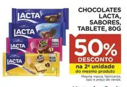 Carrefour Chocolates lacta sabores, tablete, oferta